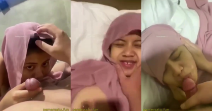 Hijab Pink Viral Sepong Entot Crot Di Mulut